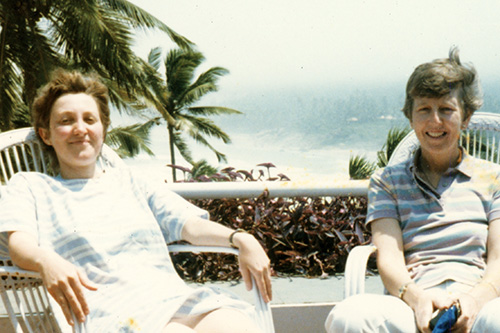 Jackie and Jo Jamieson India 1983: Co-founders Jackie Elton and Jo Jamieson become friends.
