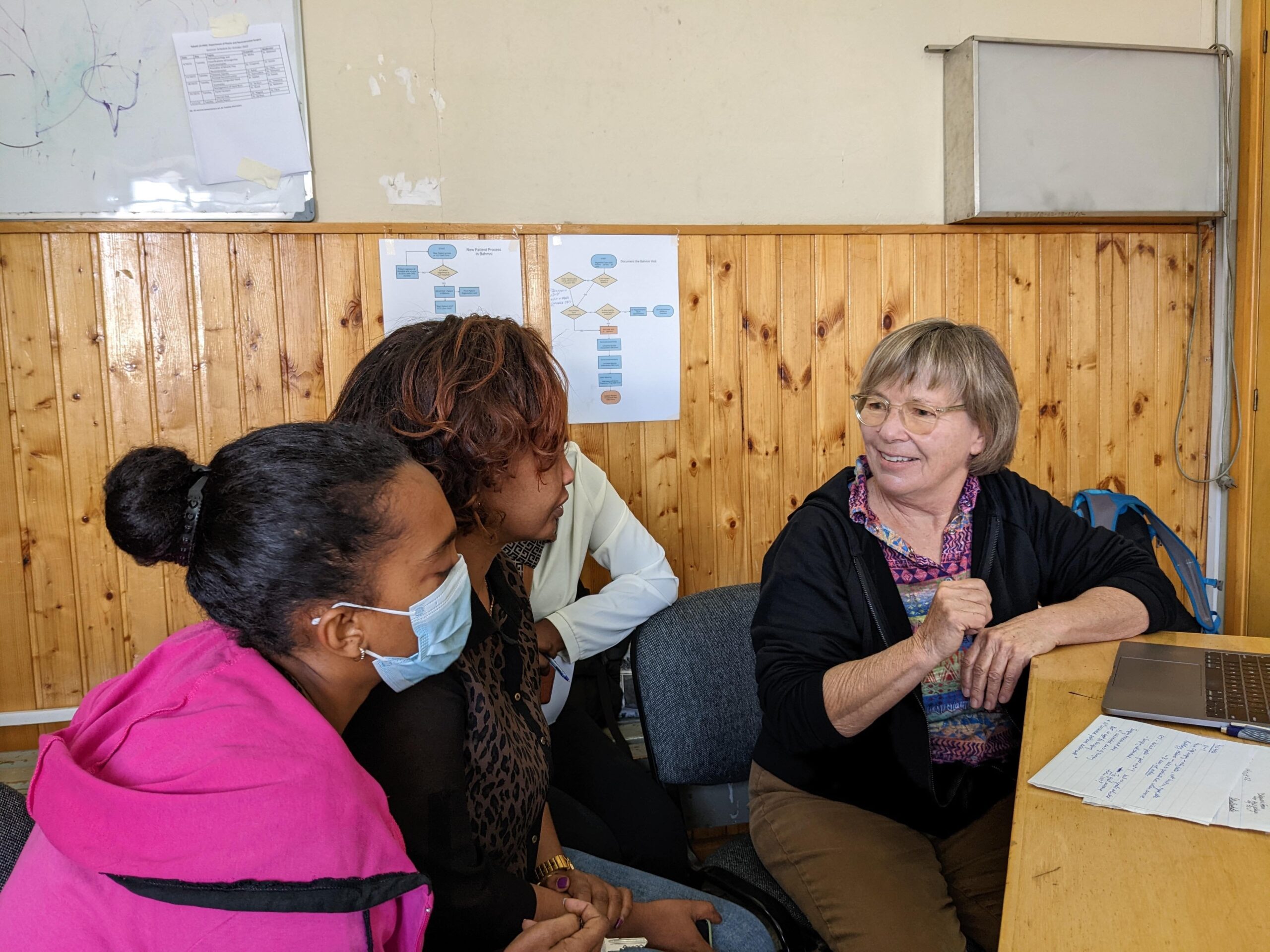 Mary Partridge collaborates with the team at Yekatit 12 Hospital in Ethiopia